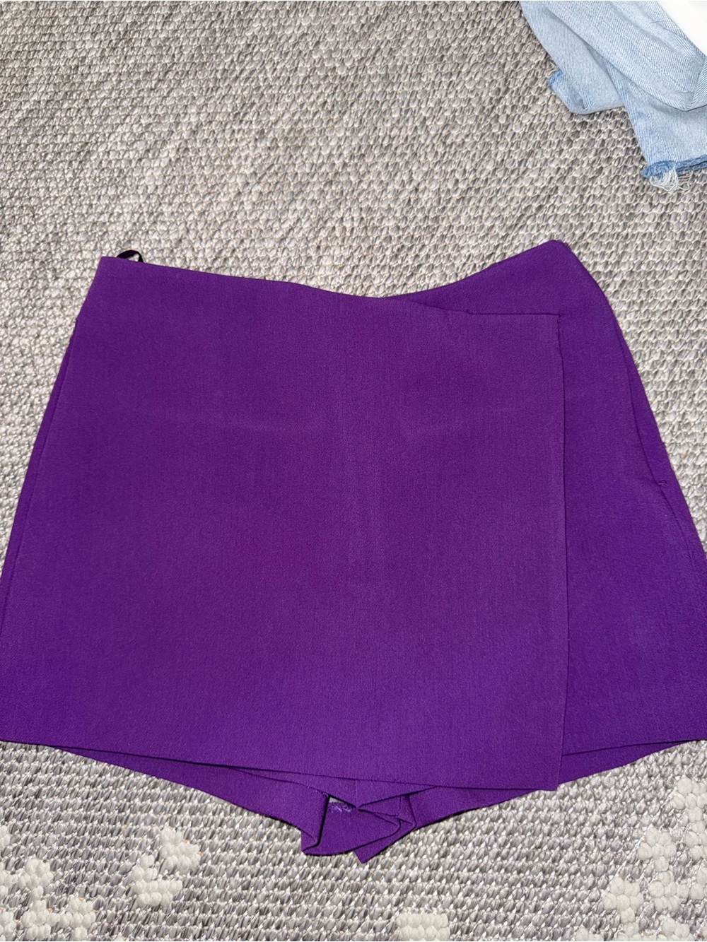 Zara Purple Wrap Skort